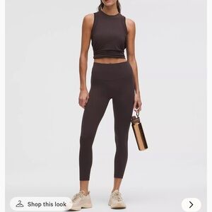 Womens Lululemon Wunder Train 25 Sequoia size 4